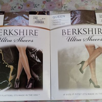 * Berkshire Ultra Sheers * Sz  1-2 plus 2 pair , Utopia and French Coffee color